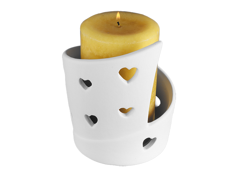 Heart Cutout Candle Holder