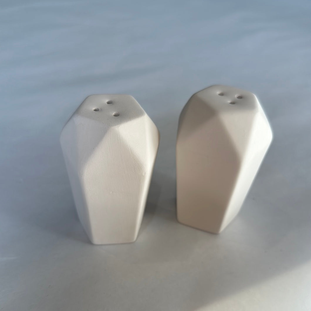 Faceted Salt & Pepper Shaker Set