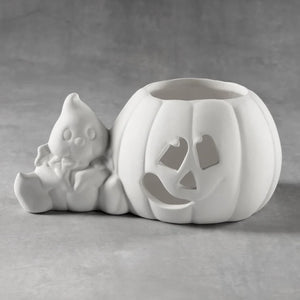 Ghost & Pumpkin Votive