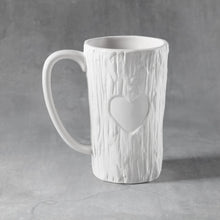 Load image into Gallery viewer, Tall Wood Carved Heart Mug
