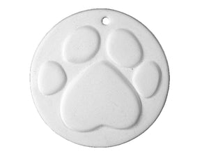 Flat Paw Print Ornament